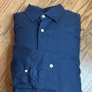 Banana Republic "Grant Fit" Shirt - Blue Micro-Dot - XL